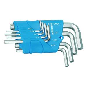 Gedore 1505424 (Series H 42-88 A) Hexagon Allen key set in holder 8 pcs 5/64-5/16AF