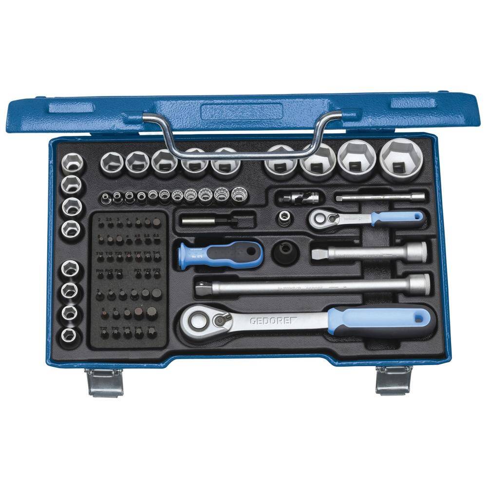 Gedore 1550691 (Series 19 V20U-20) Socket set 1/4"+1/2" 81 pcs