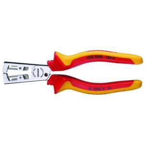 Gedore 1552082 (Series VDE 8099-160 H) VDE Stripping pliers STRIP-FIX with VDE insulating sleeves 160 mm