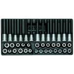 Gedore 1640860 (Series 1500 ES-ITX 30) Screwdriver bit socket set 3/8" in 1/3 ES tool module