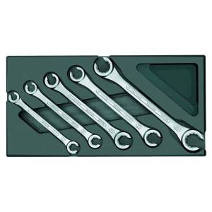 Gedore 1731157 (Series 1500 ES-400) Set of open flare nut spanners in 1/3 ES tool module