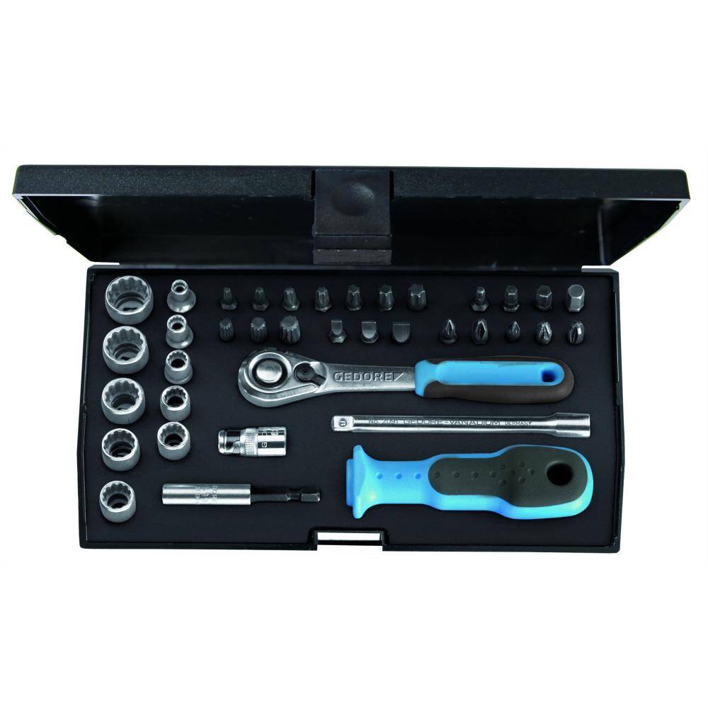 Gedore 1822373 (Series D20 KMU-20) Socket set 1/4" 37 pcs