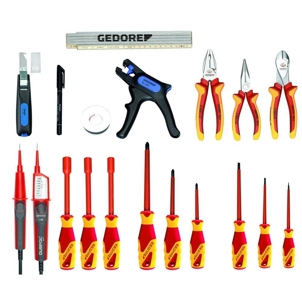 Gedore 1953710 (Series 1091) Electricians tool case 18 pcs