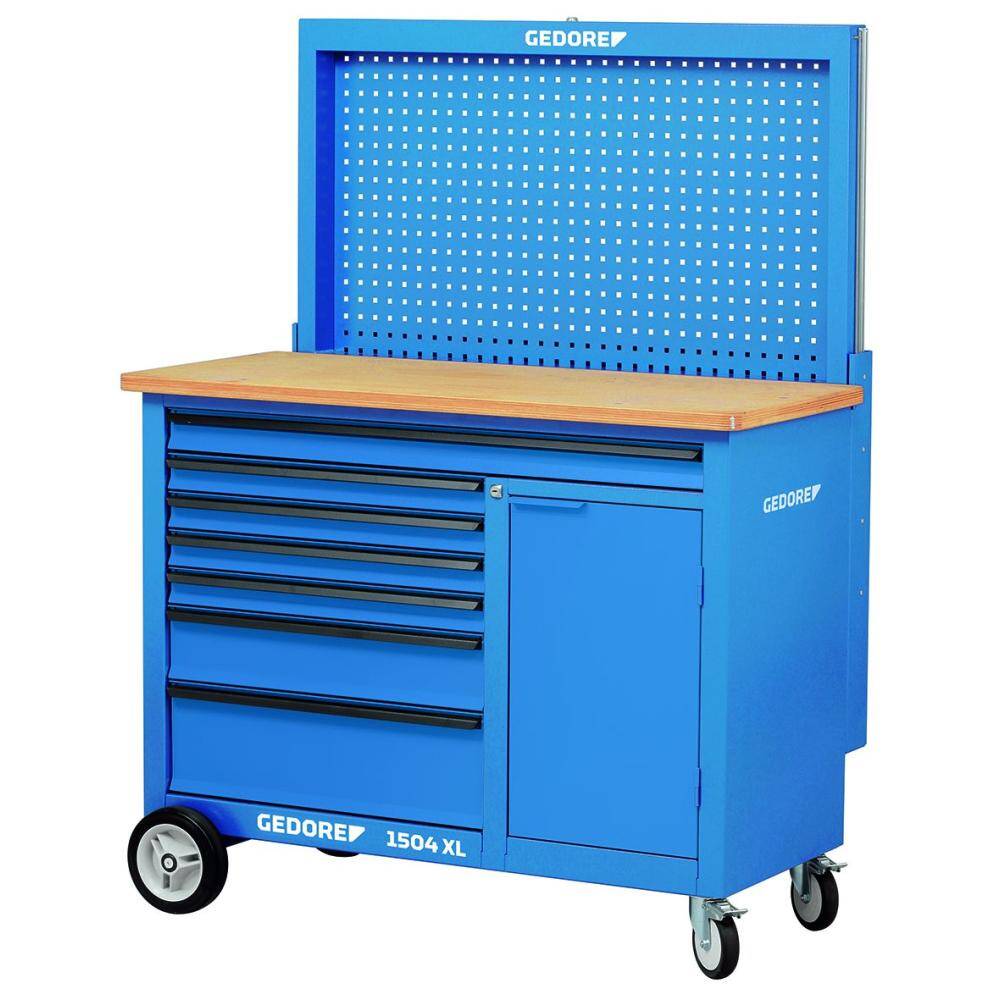 Gedore 1988468 (Series 1504 XL) Mobile workbench, 1.25 m wide
