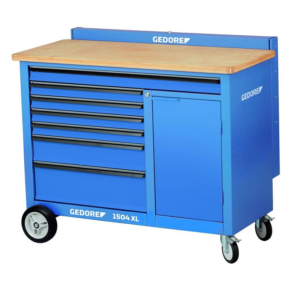 Gedore 1988468 (Series 1504 XL) Mobile workbench, 1.25 m wide