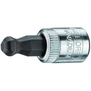 Gedore 2219409 (Series IN20K 4) Screwdriver bit socket 1/4" ball-end in-hex 4 mm