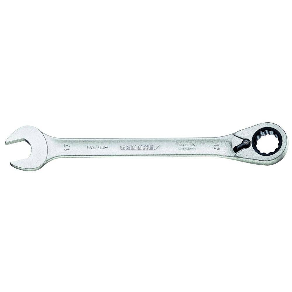 Gedore 2297353 (Series 7UR 18) Combination ratchet spanner, reversible, 18 mm