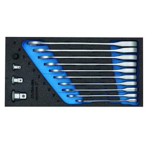 Gedore 2327686 (Series 1500 CT1-7 RA) Combination ratchet spanner set in 1/3 Check-Tool module