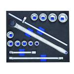 Gedore 2752727 (Series 2005 CT3-32) Socket set 3/4" in 3/4 CT tool module, 14 pcs