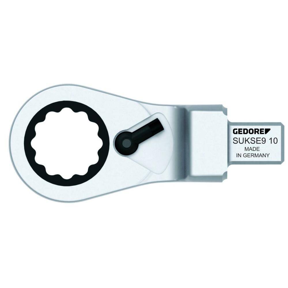 Gedore 2827778 (Series SUKSE9 19) Rectangular ring ratchet spanner, reversible SE 9x12, 19 mm
