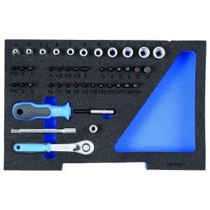 Gedore 2835886 (Series 1100 CT1-20) Socket set 1/4" in 1/2 L-BOXX 136 Module