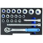 Gedore 2836009 (Series 1100 CT1-19) Socket set 1/2", in 1/2 L-BOXX 136 Module
