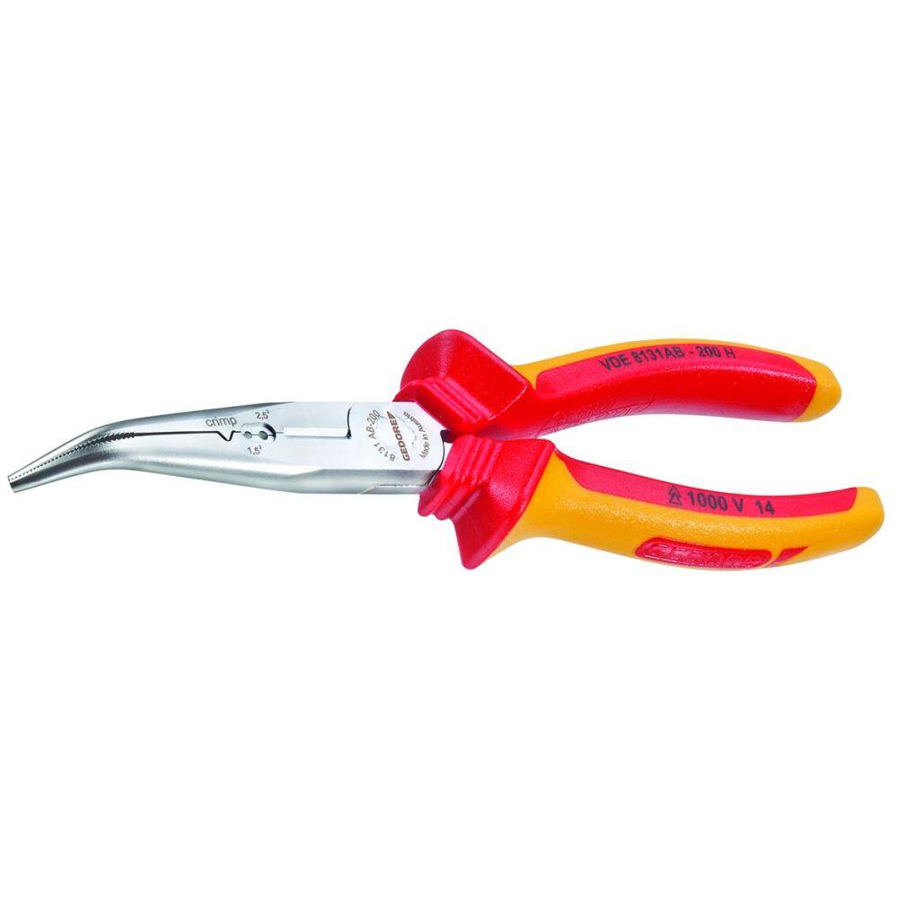 Gedore 2910845 (Series VDE 8131 AB-200 H) VDE Multiple pliers with VDE insulating sleeves, angled pattern