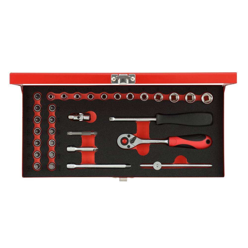 Gedore Red 1/4" Drive Socket Set - 33 pcs