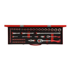 Gedore Red 1/2" + 1/4" Drive Socket set Drive 49 pcs