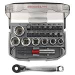 Gedore Red 1/4" Drive Bit ratchet set with adaptor compact 23 pcs