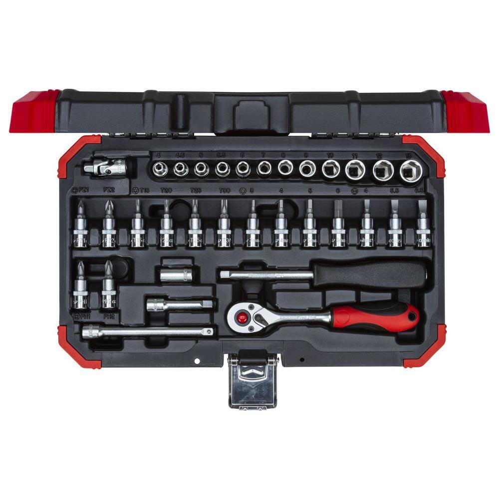 Gedore Red 1/4" Drive Socket set 4-13mm 33pcs