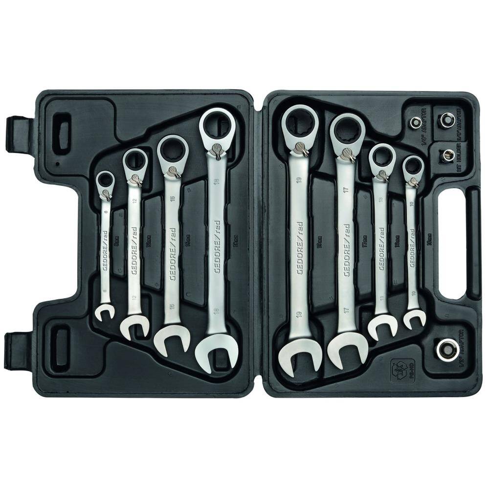 Gedore Red Reversible ratchet wrench set 12 pcs