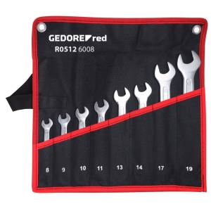 Gedore Red Double Open ended spanner set short 6-22mm 8pcs
