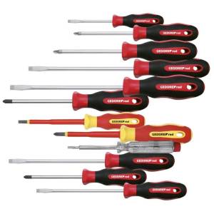 Gedore Red Screwdriver set PH, Pozi, Slotted & VDE 2C-handle 12pcs