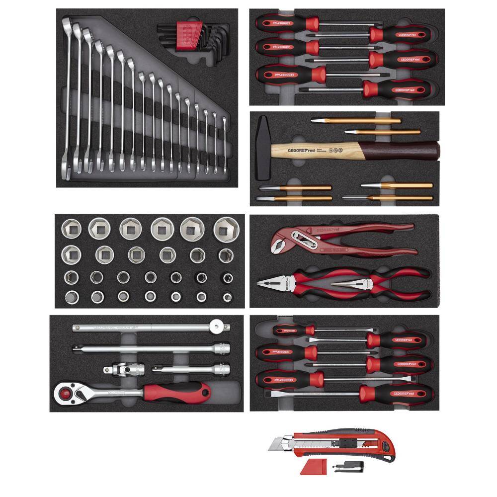 Gedore Red Tool set in foam modules 81pcs