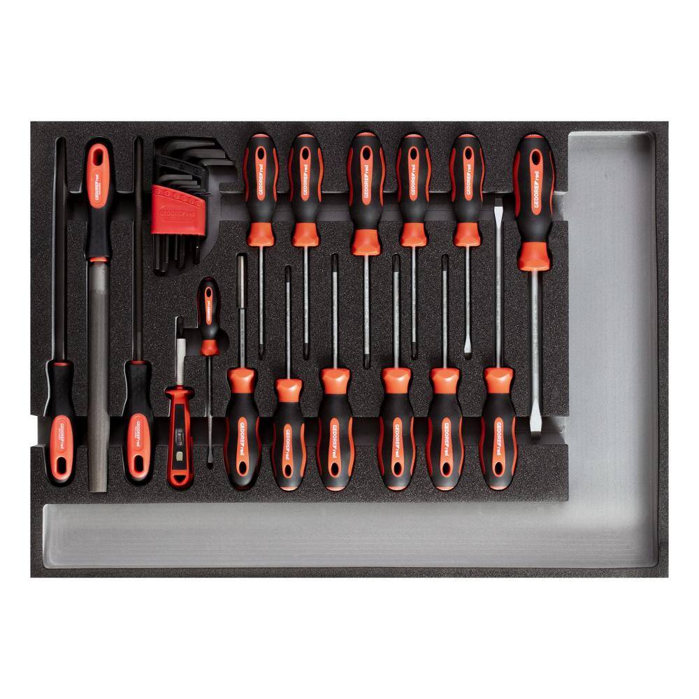 Gedore Red Tool set screwdriver & file Set in foam module 26pcs