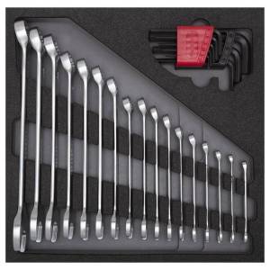 Gedore Red Ring spanner set in module 26pcs