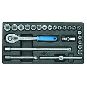 Gedore 6626070 (Series 1500 ES-30) Socket set 3/8" in 1/3 ES tool module